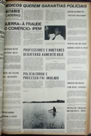 Página do jornal Unitário de março de 1972