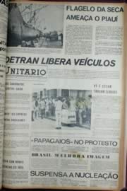 Página do jornal Unitário de março de 1972