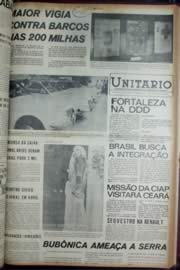 Página do jornal Unitário de março de 1972