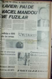 Página do jornal Unitário de março de 1972