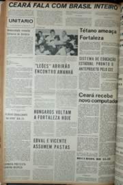 Página do jornal Unitário de março de 1972