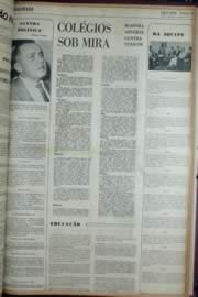 Página do jornal Unitário de março de 1972