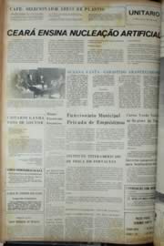 Página do jornal Unitário de março de 1972