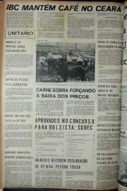 Página do jornal Unitário de março de 1972