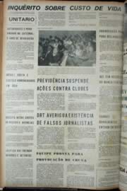 Página do jornal Unitário de março de 1972