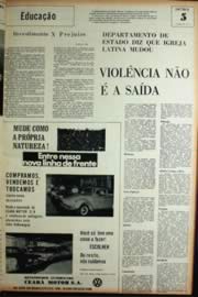 Página do jornal Unitário de abril de 1972