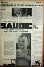 Página do jornal Unitário de abril de 1972