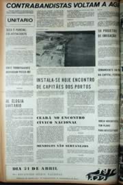 Página do jornal Unitário de abril de 1972