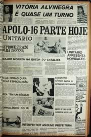 Página do jornal Unitário de abril de 1972