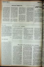 Página do jornal Unitário de abril de 1972