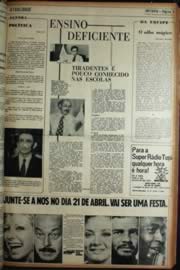 Página do jornal Unitário de abril de 1972