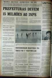 Página do jornal Unitário de abril de 1972