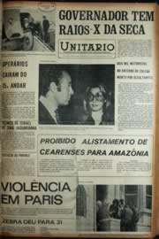 Página do jornal Unitário de abril de 1972