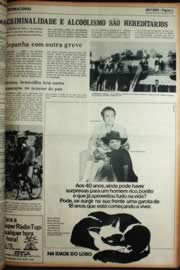 Página do jornal Unitário de abril de 1972