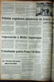 Página do jornal Unitário de abril de 1972