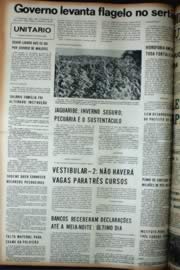 Página do jornal Unitário de maio de 1972