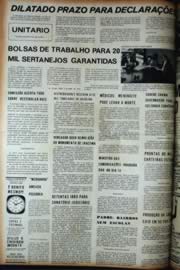 Página do jornal Unitário de maio de 1972