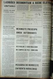 Página do jornal Unitário de maio de 1972