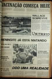 Página do jornal Unitário de maio de 1972