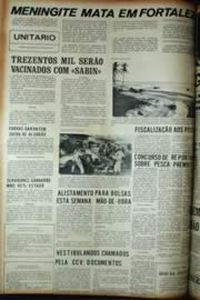 Página do jornal Unitário de maio de 1972