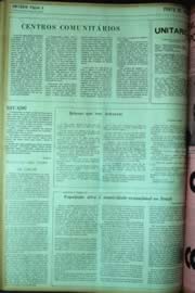 Página do jornal Unitário de maio de 1972