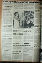 Página do jornal Unitário de maio de 1972