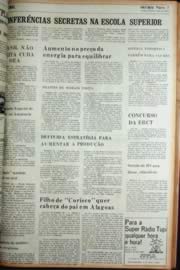 Página do jornal Unitário de maio de 1972
