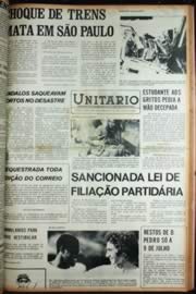 Página do jornal Unitário de junho de 1972