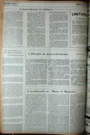 Página do jornal Unitário de junho de 1972