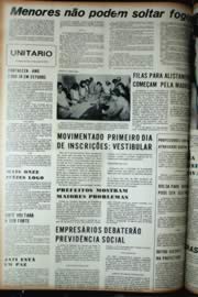Página do jornal Unitário de junho de 1972