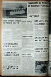 Página do jornal Unitário de junho de 1972