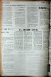 Página do jornal Unitário de junho de 1972