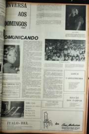Página do jornal Unitário de junho de 1972