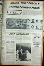 Página do jornal Unitário de junho de 1972