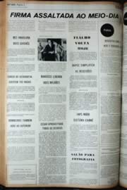 Página do jornal Unitário de junho de 1972