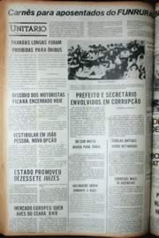 Página do jornal Unitário de junho de 1972