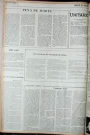 Página do jornal Unitário de julho de 1972