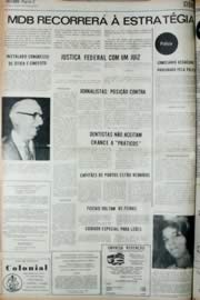 Página do jornal Unitário de julho de 1972