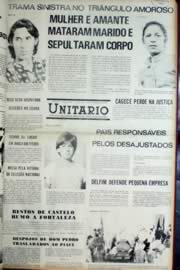 Página do jornal Unitário de julho de 1972