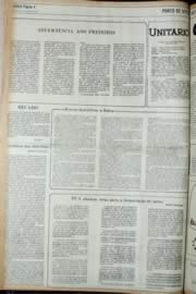 Página do jornal Unitário de julho de 1972
