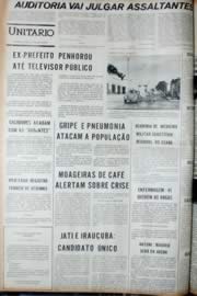 Página do jornal Unitário de julho de 1972