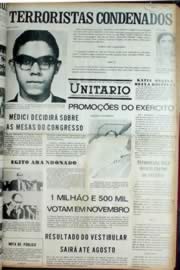 Página do jornal Unitário de julho de 1972