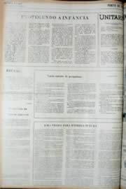 Página do jornal Unitário de julho de 1972