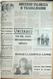 Página do jornal Unitário de julho de 1972