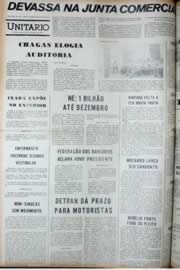 Página do jornal Unitário de agosto de 1972