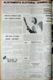 Página do jornal Unitário de agosto de 1972