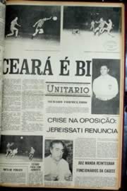 Página do jornal Unitário de agosto de 1972