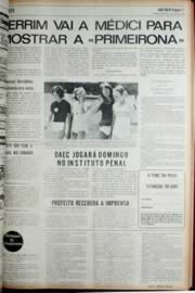 Página do jornal Unitário de agosto de 1972
