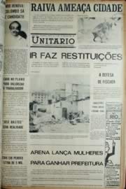 Página do jornal Unitário de agosto de 1972