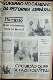 Página do jornal Unitário de agosto de 1972